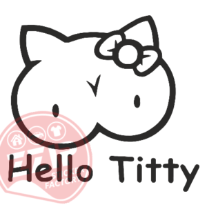 Naljepnica "hello titty 2"