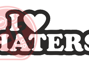 Naljepnica "love haters"