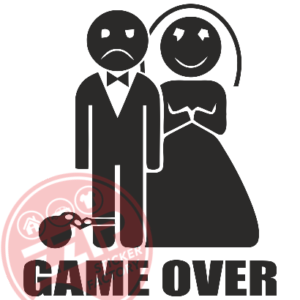 Naljepnica "game over"