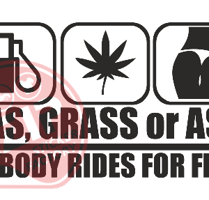 Naljepnica "gas grass ass"
