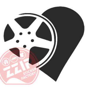 Naljepnica "heart wheel"