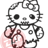 Naljepnica "zombi kitty"