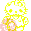 Naljepnica "zombi kitty" - Slika 2