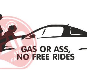 Naljepnica "gas or ass"