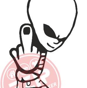 Naljepnica "alien finger"