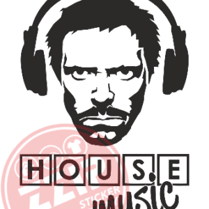 Naljepnica "house music"
