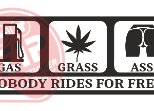 Naljepnica "gas grass ass 3"