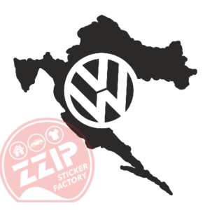 Naljepnica "hrvatska vw"