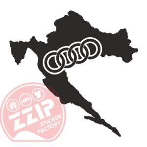 Naljepnica "hrvatska audi"