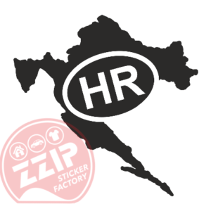 Naljepnica "hrvatska HR"