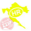 Naljepnica "hrvatska HR" - Slika 2