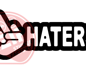 Naljepnica "haters finger"