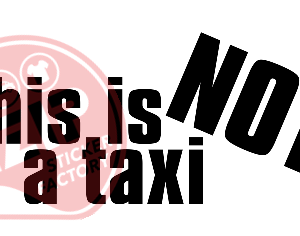 Naljepnica "not a taxi"