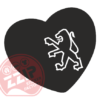 Naljepnica "heart peugeot"