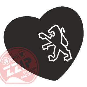 Naljepnica "heart peugeot"