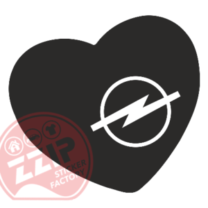 Naljepnica "heart opel"