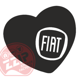 Naljepnica "heart fiat"