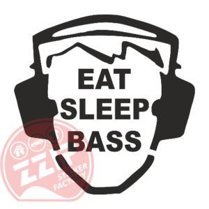 Naljepnica "eat sleep bass"