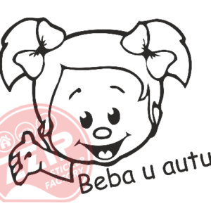 Naljepnica "beba u autu cura 2"