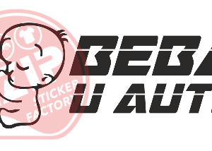 Naljepnica "beba u autu duda"