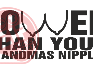 Naljepnica "lower than your granny"