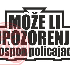 Naljepnica "može upozorenje"