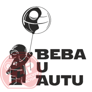 Naljepnica "beba u autu darth vader"
