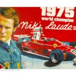 vintage metalna ploča niki lauda