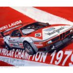 vintage metalna ploča niki lauda