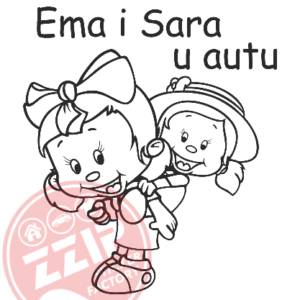 Naljepnica "dvije sestre - 3"