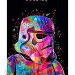 vintage metalna ploča star wars