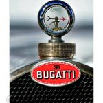 vintage metalna ploča bugatti