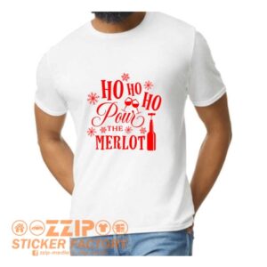 Božićna majica Ho Ho Ho – Merlot